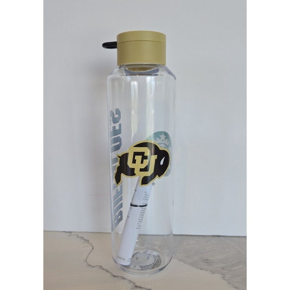 NWT Starbucks CU Campus University of Colorado Buffaloes Strap Water Bottle